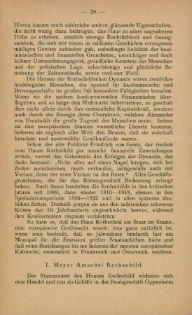 I. Mayer Amschel Rothschild