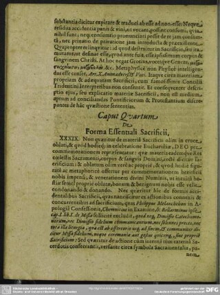 Caput Quartum. De Forma Essentiali Sacrificii