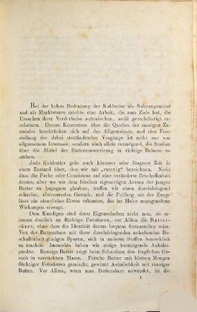 Ein Beitrag zur Frage der Butter-Conservirung