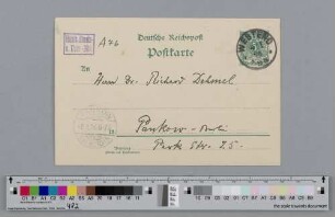 Postkarte an Richard Dehmel