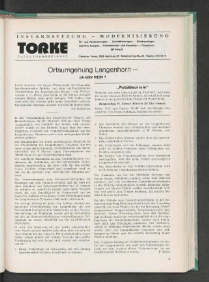 Ortsumgehung Langenhorn - JA oder NEIN?