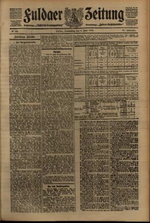 Zweite Ausgabe vom Donnerstag, den 03. Juni 1909.
