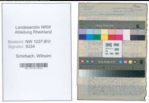 Entnazifizierung Wilhelm Schirbach , geb. 26.11.1893 (Polizeibeamter)