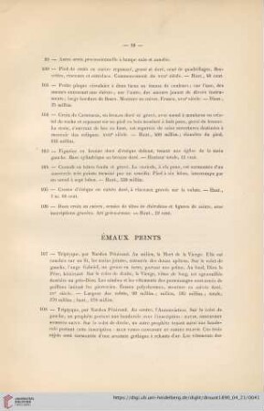 Émaux Peints (Nr. 107 - 237)