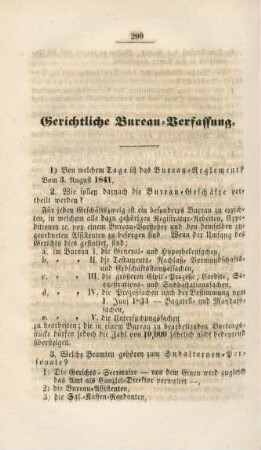 Gerichtliche Bureau-Verfassung