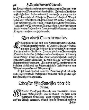 Der oberst Quartiermeister.