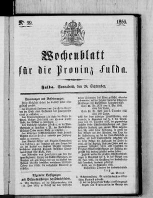 Nr. 39, Ausgabe vom 28. September 1856