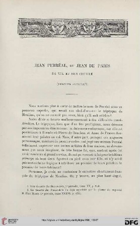 3. Pér. 15.1896: Jean Perréal, dit Jean de Paris, [4] : sa vie et son œuvre