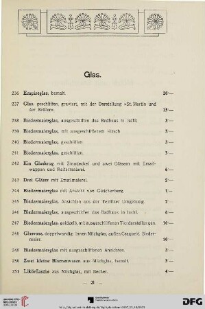 Glas (Nr. 236-251)