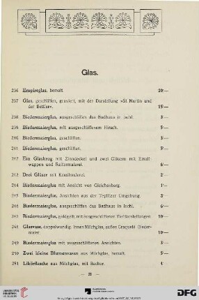 Glas (Nr. 236-251)