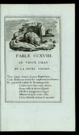 Fable CCXVIII. Le Vieux Chat Et La Jeune Souris.