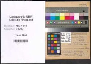 Entnazifizierung Karl Klein , geb. 31.07.1902 ()