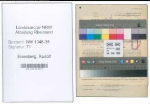 Entnazifizierung Rudolf Eisenberg , geb. 14.03.1903 (Saenger)