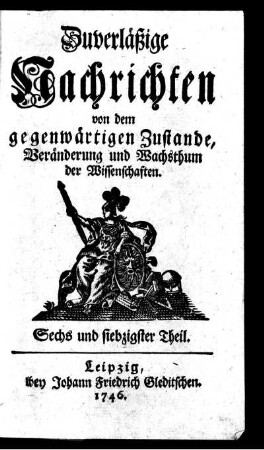 Sechs und siebzigster Theil.