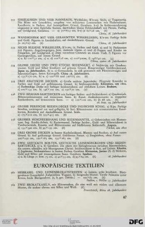 Europäische Textilien (Nr. 561-570)