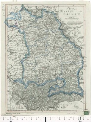 Karte vom Königreich Baiern