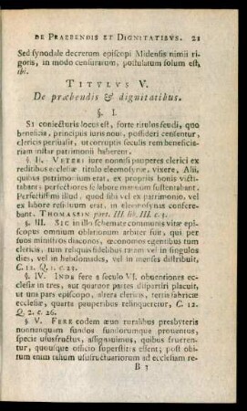 Titulus V. De praebendis & dignit atibus.