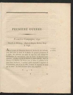 Premiere Guerre