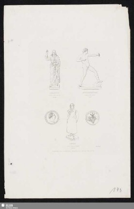 Christus / Bogenschütze / Göthe