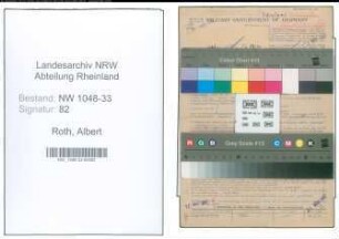 Entnazifizierung Albert Roth , geb. 20.07.1910 (Stadtinspektor)