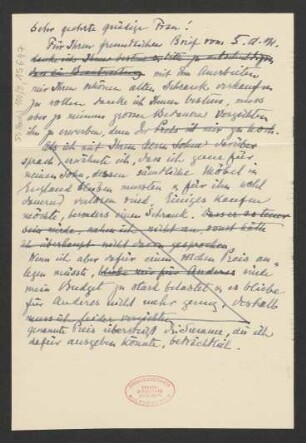 Brief an Helene Michaelis : 06.1920