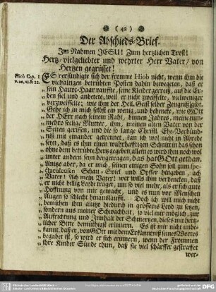 Der Abschieds-Brief