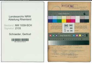 Entnazifizierung Gertrud Schraeder , geb. 10.05.1920 (Postassistentin)