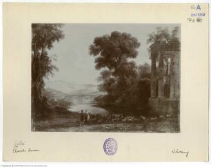 Landschaft mit Hirten und Herde