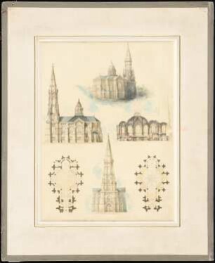 Himmelfahrtskirche am Humboldthain, Berlin-Wedding Vorprojekt: Grundrisse, Ansichten, Schnitt
