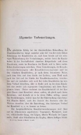 Die Krankheiten der Hunde und deren Heilung