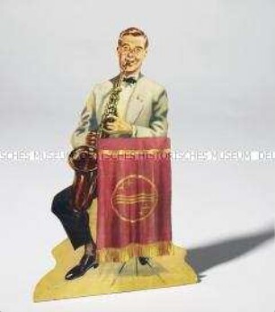 Werbeaufsteller "Philips Musik-Band" (Saxophonspieler)