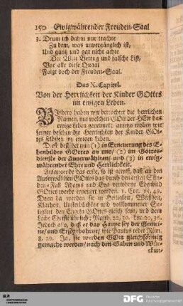 Das X. Capitel. Von der Herrlichkeit der Kinder GOttes im ewigen Leben.
