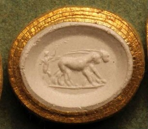 Cupido lenkt ein Tigergespann (Daktyliothek, Erstes Mythologisches Tausend)
