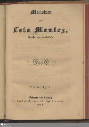 3: Memoiren der Lola Montez