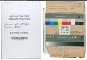 Entnazifizierung Hedwig Sommer , geb. 09.05.1906 ()