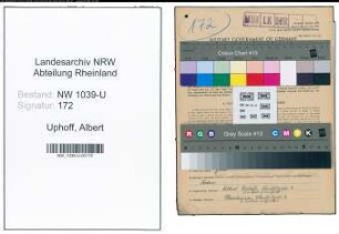 Entnazifizierung Albert Uphoff , geb. 27.04.1892 ()