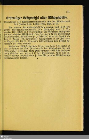 Erstmaliger Besitzwechsel alter Milchgeschäfte