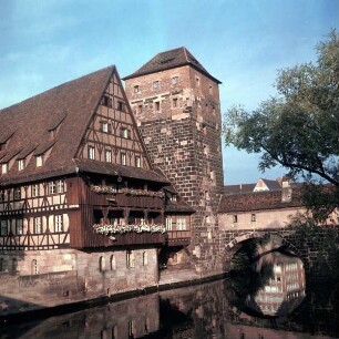 Stadtbefestigung, innerer Ring — Pegnitzausfluss — Wasserturm