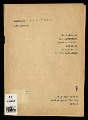 1979: Abiturkurs