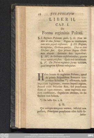 Cap. I. De Forma regiminis Poloni.