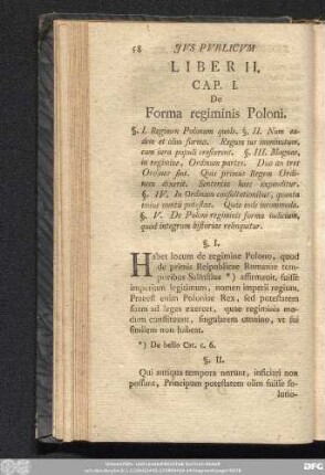 Cap. I. De Forma regiminis Poloni.