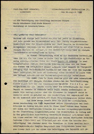W. Schaefer an B. Ebhardt