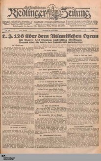 Riedlinger Zeitung : Tag- und Anzeigeblatt für den Bezirk Riedlingen