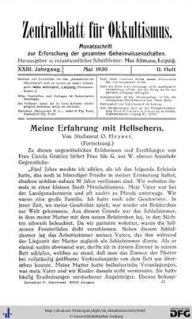 11. Heft (Mai 1930)