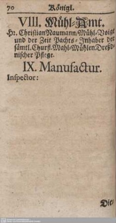 IX. Manufactur