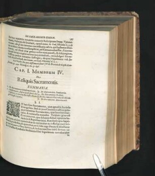 Membrum IV. De Reliquis Sacramentis.