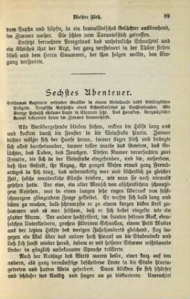 Sechstes Abenteuer: Seltsames Beginnen reisender Gaukler in einem Weinhause nebst hinlänglichen Prügeln ...