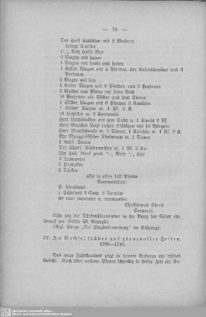 IV. Im Wechsel trüber und glanzvoler Zeiten 1700-1740