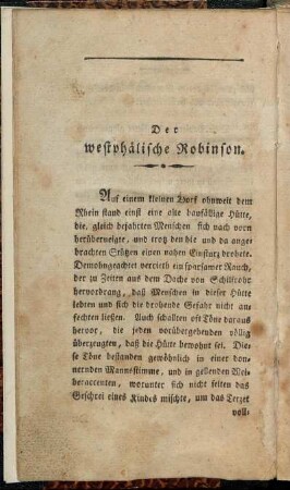 Der westphälische Robinson.