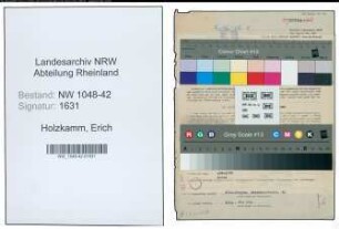 Entnazifizierung Erich Holzkamm , geb. 30.04.1891 (Kaufmaennischer Angestellter)